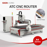 Máquina Router CNC de 3 Ejes ATC para Madera 1325 con Cambio Automático de Herramienta, Máquina de Grabado en Madera