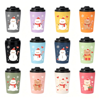 Gobelet isotherme de voyage en acier inoxydable personnalisé pour Noël, 12 oz, tasse thermique réutilisable, mug à café isotherme personnalisé 12 oz/16 oz