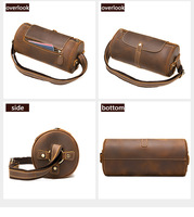Tas Selempang Kulit Pria Boshiho Vintage Kapasitas Besar Kulit Full Grain Tas Bahu Pria untuk Kerja, Perjalanan, dan Kegunaan Sehari-hari
