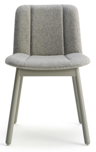 Chaises de salle à manger modernes de luxe avec revêtement en tissu gris et pieds en fer pour la maison, le bureau, l'hôtel, la cuisine - Product Image 4