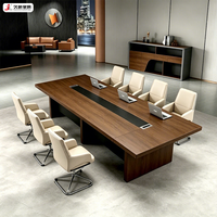 Table de conférence moderne en bois JIUSHUN, bureau de salle de réunion, mobilier de bureau, table de réunion de luxe pour 8 à 10 personnes
