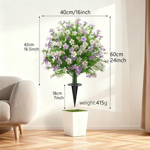 Fiori di Margherita Artificiali in Vasi Resistenti ai Raggi UV, Finte Piantine di Fiori da Esterno con Picchetti per Decorazioni di Patio, Giardino e Matrimoni - Product Image 6