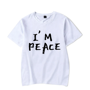 T-shirt Vintage Divertente 'I Come in Peace I'm Peace' per Coppie, Manica Corta, Moda Casual Streetwear per Uomo e Donna - Product Image 2