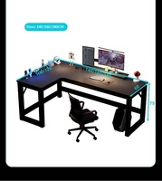 Bureau d'angle en L pour ordinateur, idéal pour le gaming, l'étude, avec étagère, pour chambre ou bureau, modèle A029 Jiangsu Metal