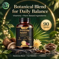 Complément alimentaire pour la santé de la prostate en marque blanche, 90 gélules, mélange de champignons, palmier nain, 10 plantes, vitamines, OEM ODM
