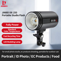 Kit d'éclairage de studio portable JINBEI DE-250 avec déclencheur, flash pour appareil photo 250W, ensemble de lumière stroboscopique