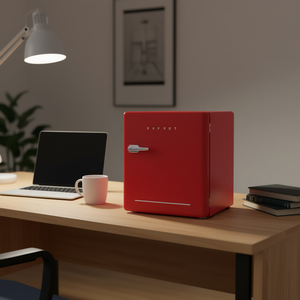 Mini-réfrigérateur compact Kuppet 1,6 pi³ à porte simple, rouge, rétro, pour la maison, le bureau, le dortoir, refroidisseur de boissons - Product Image 2