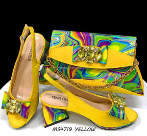 Zapatos y bolsos a juego italianos baratos y finos de oro que combinan con conjunto de buen estilo para mujer - Product Image 6