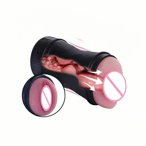 Male Masturbator Realistic Vagina Oral Pleasure Device Automatic Endurance Cup For Adult Training Vibrator For Men Sex Toy