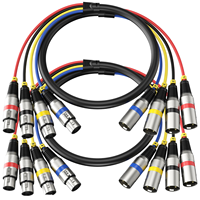 Câbles multipaires XLR 3 broches, 4 couleurs, câble de microphone 4 canaux mâle-femelle pour studios d'enregistrement en direct