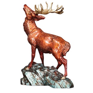 Escultura de ciervo Yoyo de Copper World, adorno artístico hecho a mano para decoración del hogar y la oficina, regalo - Product Image 4