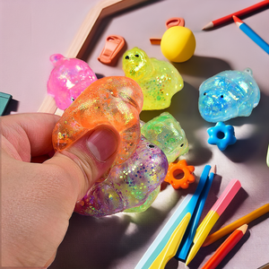 Wholesale <b>Mini</b> Cute Glitter Maltose Dinosaur <b>Squishy</b> Mochi Squeeze Toy TPR Material Stress Relief Age 14+ Years Kids - Product Image 2