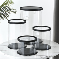 Boîte cadeau en plastique transparent de haute qualité, boîte à gâteau transparente en PET pour mariage, anniversaire et présentation de cadeaux