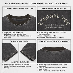 T-shirt OEM Personalizzata in Cotone da Uomo, Magliette Personalizzate UE, T-shirt Bling Personalizzata, T-shirt di Lusso in Cotone, T-shirt Neutra - Product Image 3