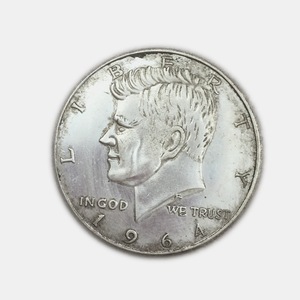 Moneda Americana Antigua de 1964, Medio Dólar <span class=keywords><strong>Kennedy</strong></span>, Material de Cobre, Plateada, Monedas Conmemorativas - Product Image 1