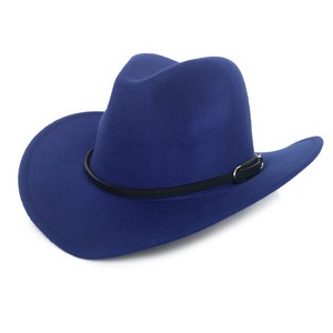 Sombreros de Vaquero de Fieltro Rojo con Banda de Cuero para Mujer, Estilo <span class=keywords><strong>Jazz</strong></span>, para Fiestas Casuales al Aire Libre - Product Image 4