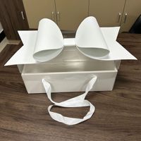 Boîte cadeau pour fleurs recyclable avec design nœud, boîte transparente pour bouquet de fruits, emballage pour mariage, Saint-Valentin, anniversaire