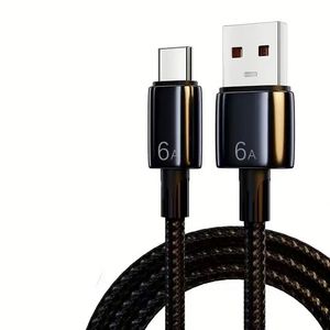 Type-C <b>USB</b> 6A Quick Charge <b>Cable</b> PVC Jacketed Fast Charging Data Charger for Phone Computer Tablet-USBC Wire - Product Image 2