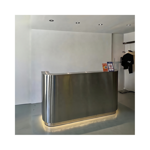 Meja penghitung kaca bingkai logam furnitur etalase perhiasan Modern dengan ukuran kustom untuk stan perhiasan toko ritel - Product Image 2