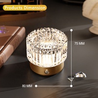 Lampe de bureau LED minimaliste de luxe corps en aluminium interrupteur tactile atmosphère de table d'eau caractéristiques étanches conception de lampe de bureau en acrylique