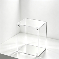 Boîte de présentation en acrylique transparente avec porte magnétique, anti-poussière, pour figurines et objets de collection