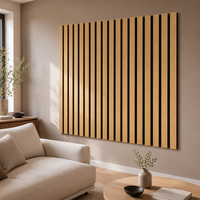Panneau mural acoustique en bois de chêne, placage MDF, feutre en fibre de polyester, panneau absorbant le son pour chambre à coucher, salon, cinéma
