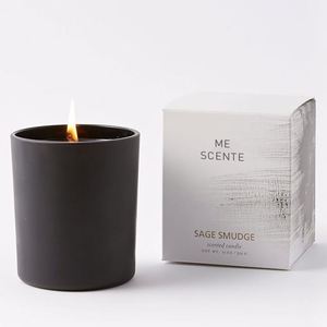 Minimalist Cylinder Jar <b>Candles</b> in Matte Black and Frosted White Glass with Single Wick - Product Image 2