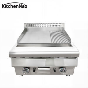 Space-Saving Commercial <b>Griddle</b> with Grooved Side, Perfect for <b>Pancakes</b>, Burgers, Vegetables - Ideal for Diners & Cafes - Product Image 2