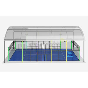 Terrain de sports d'extérieur court de padel couverture complète tente impression logo court de padel avec couverture de toit - Product Image 1