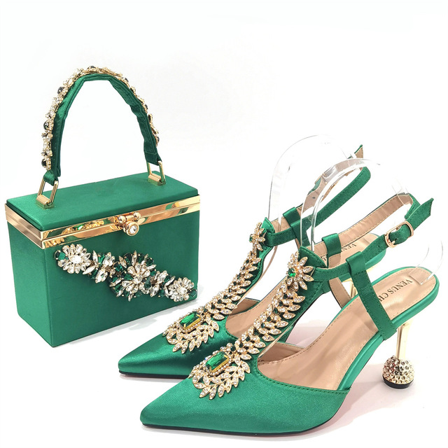 green dress shoes and matching bag Green Shoes and Matching Bag