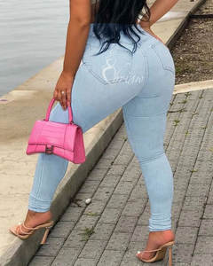 Jeans Colombianos <span class=keywords><strong>de</strong></span> Cintura Alta para Mujer, Estilo Mom, Elásticos, Ajustados, Rotos, Personalizados, Tallas Grandes - Product Image 3