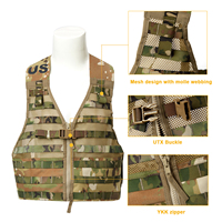Camouflage Rifleman FLC Set Tactical Vest Plate Carriter avec pochettes extérieures Sac à dos d'assaut et sac d'hydratation