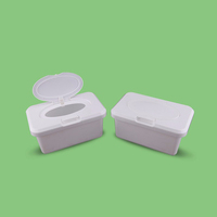 Fabricant chinois, récipient à lingettes en plastique avec couvercle rabattable, support de distributeur de lingettes humides pour boîte de lingettes pour bébé