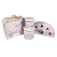 Boîte cadeau rigide en carton de luxe pour enfant et bébé, avec logo personnalisé, laminage mat, gaufrage, matériaux recyclés, pour Skincard Bath