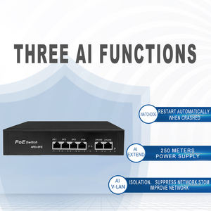 Commutateur PoE 10/100M du fabricant d'usine, 4-8-16-24 ports, extension 250m, fonction QoS, port <span class=keywords><strong>console</strong></span> RJ45, communication Ethernet - Product Image 3