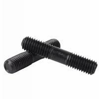 M8 M10 M12 M14 M16 Grade 8.8 High Strength Black Carbon Steel Rod Double Thread Screw GB901 Stud Screws Rod Stud Bolts