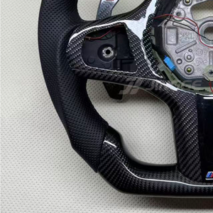 Volante Deportivo Personalizado de Fibra de Carbono y Cuero Serie G para <span class=keywords><strong>BMW</strong></span> G20 G22 G30 M2 G87 M3 G80 M4 G82 G83 M5 F90 M8 F92 F97 <span class=keywords><strong>330I</strong></span> - Product Image 3