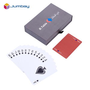 Tarjetas personalizadas de póker, juego de cartas con clip marrón - Product Image 1