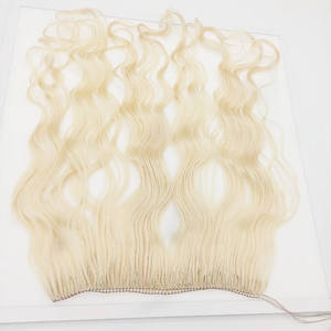 नए बाल उत्पाद अदृश्य डबल खींची हुई मोटी एंड फेदर लाइन क्रॉकेट मानव बाल बुनकर बालों को डुबाई/इसराel/uk में गर्म बिक्री - Product Image 5