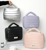 Sac de rangement portable à fermeture éclair, multifonctionnel, matelassé, grande capacité, imperméable, pour cosmétiques, à suspendre