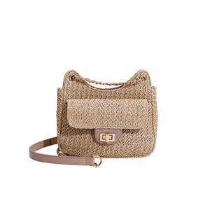 Productos de Moda <span class=keywords><strong>2023</strong></span>, Novedades, Bolso Bandolera de Piel Sintética Estilo Boho, Tejido de Paja, para Vacaciones, Bolso de Hombro Casual Vintage para Mujer - Product Image 1