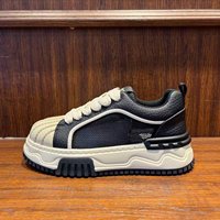 Chaussures de marche à plateforme pour hommes, en maille d'été, à semelle épaisse, avec fermeture auto-agrippante, style Joker, à bout coquille