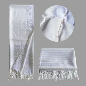 Kosher Certificate Jewish Acrylic Tallit Jewish Prayer Shawl With Atara Designs And Different Size Judaica