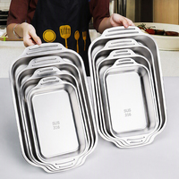 Plaque de cuisson personnalisée écologique pour poisson et dinde, durable, en acier inoxydable 316, pour four domestique