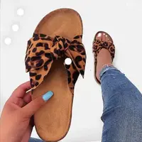 קלאסי עיצוב חוף נשים ילדה פקק בלעדי נעל עם נמר פרפר קשת