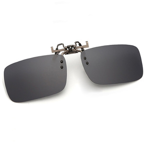 Clip-on Sunglasses For Women Polarized UV400 Metal <b>Frame</b> Anti Glare Type 3 Sunshades Resin Lenses <b>Grey</b> Color - Product Image 1