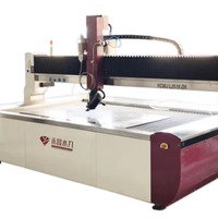 Machine à jet d'eau abrasive à 5 axes CNC avec pompe à entraînement direct pour le biseautage des tôles d'acier et les composants de la construction navale