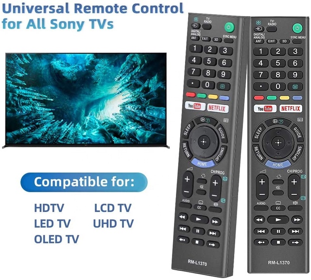 High Quality Universal Remote Control Smart TV Remote Control RM-L1370 Replacement Suitable for All Sony LCD LED TV