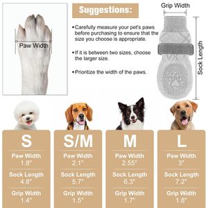 2025 paquete de 4 calcetines personalizados para perros y mascotas, suministros antideslizantes, calcetín transpirable para perros con patrón de correas, personalización del paquete - Product Image 2