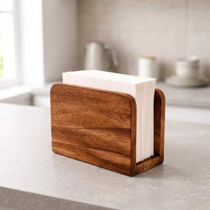 Caja de pañuelos de madera maciza hecha a mano, dispensador de servilletas rústico, decoración de mesa para el hogar, oficina, hotel, venta al por mayor - Product Image 1